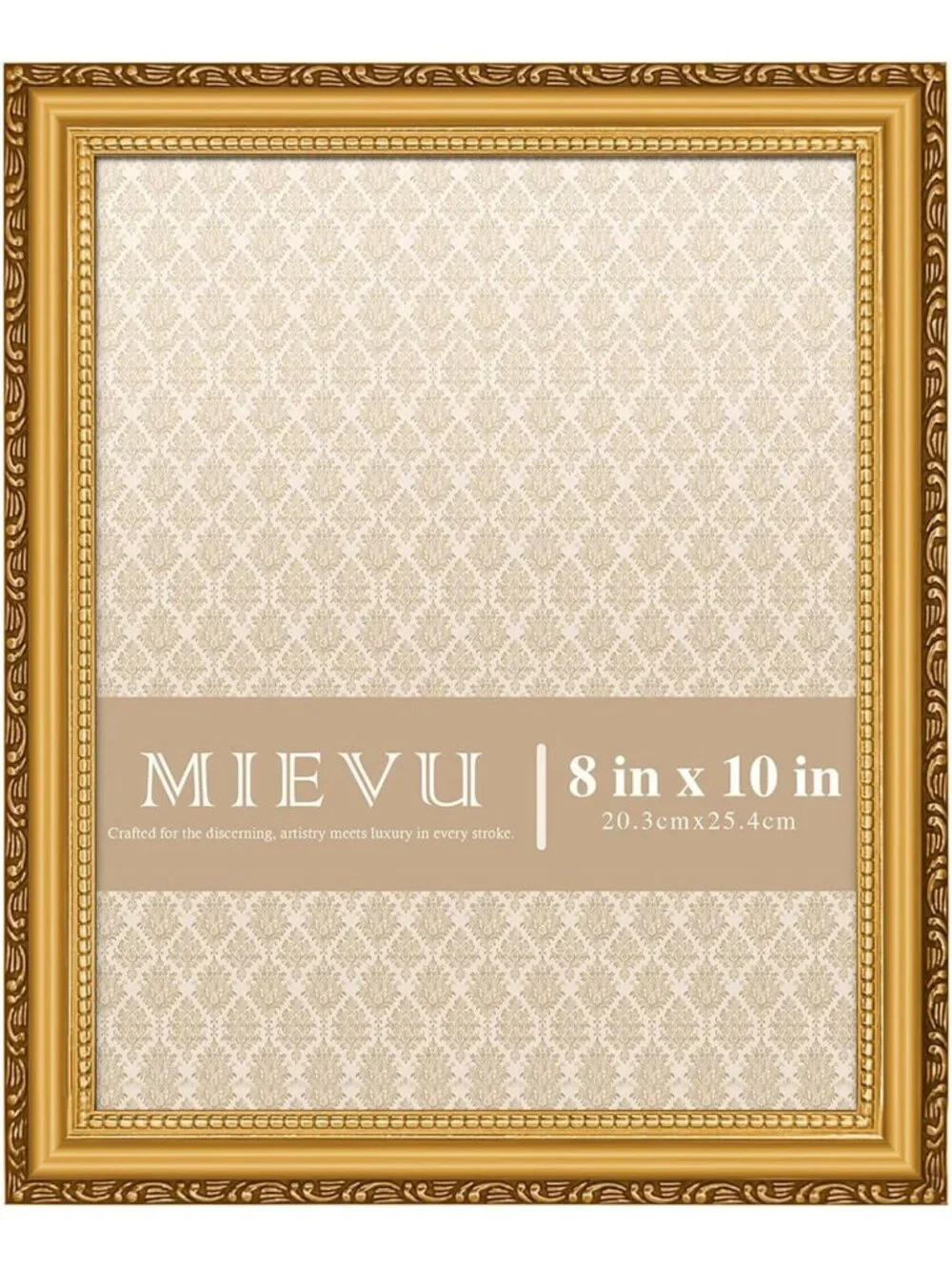 Elegant 8x10 Gold Picture Frame - Wall Hanging & Tabletop Display, Vintage Style